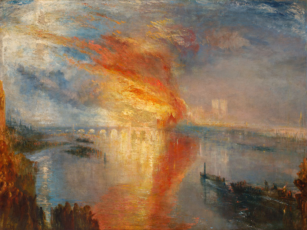 The Burning of the Houses of Parliament (October 16th, 1834) from William Turner