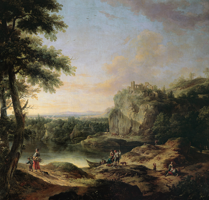 Landscape scene from Joseph Rosa or Roos