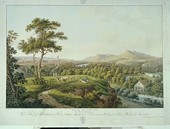 View of Jena from Rasenhuehlberg, c.1810 from Joseph Roux