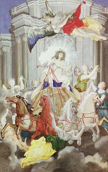 Triumph of King Louis XIV (1638-1715) of France driving the Chariot of the Sun preceded from Joseph Werner