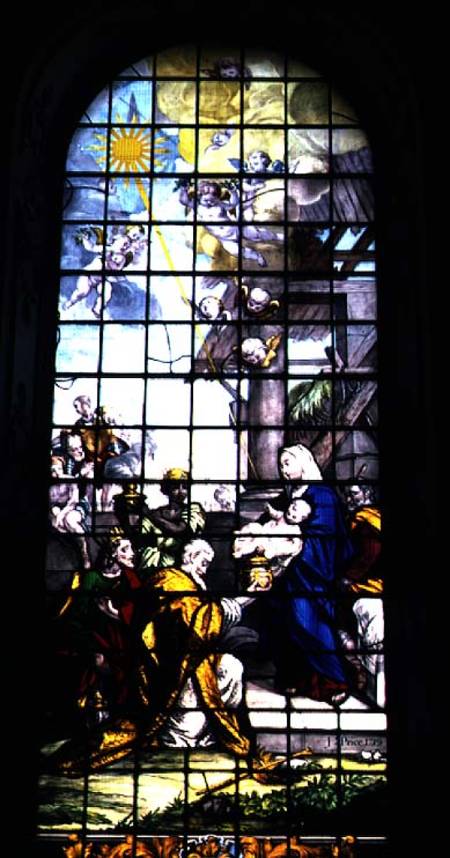 Adoration of the Magi, painting on glass from Joshua  Price