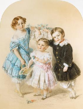 Portrait of three young children