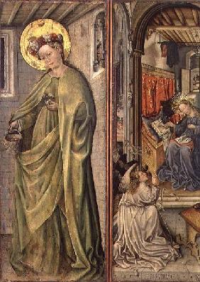 St. Dorothy, left hand panel of polyptych