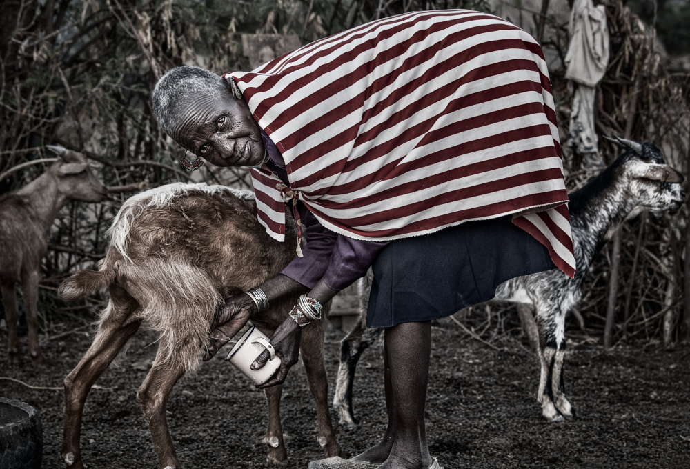 Ilchamus tribe woman milking a goat - Kenya from Joxe Inazio Kuesta Garmendia