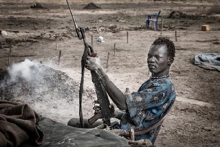 In a mundari tribe camp - South Sudan