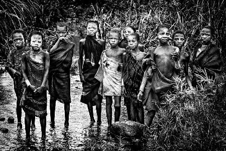 Surma tribe children - Ethiopia