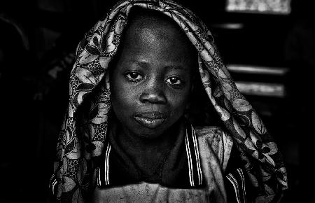 Girl at school - Benin