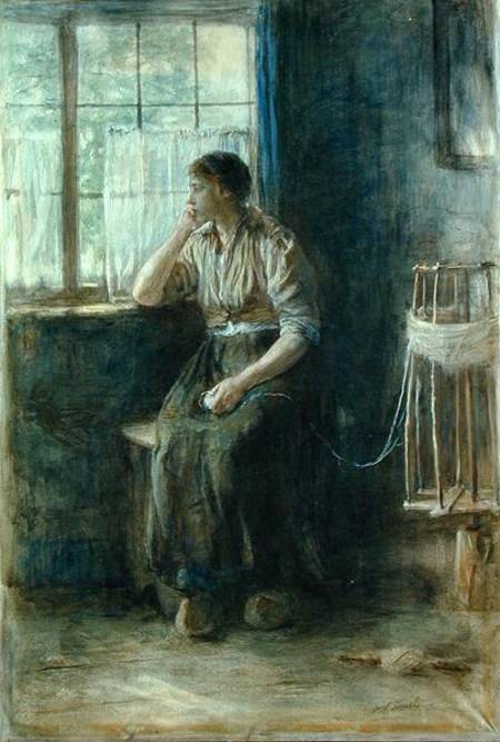 Woman at the Window (w/c on cardboard) from Jozef Israels