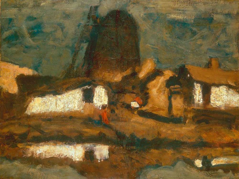 Landscape with a windmill from Jozsef Koszta