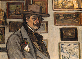 Self-portrait with a brown hat from József Rippl-Rónai