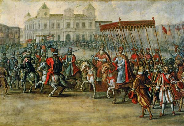 The Entrance of Charles V (1500-58) into Bologna for his Coronation from Juan de la Corte