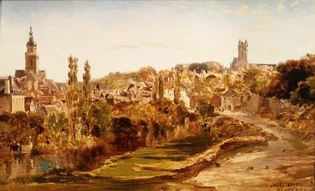 Village in Brittany from Jules Achille Noel