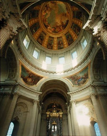 Interior view of the dome from Jules Hardouin Mansart