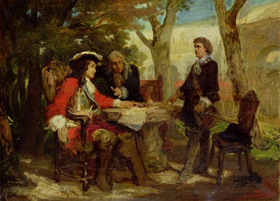 Meeting between Jean Cavalier (1681-1740) and Claude Louis Hector (1653-1734) Duke of Villars from Jules Salles-Wagner