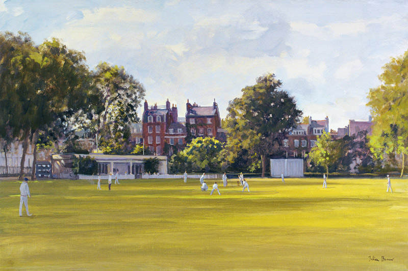 Cricket at Burton Court (oil on canvas)  from Julian  Barrow