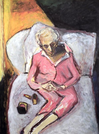 Woman with Lipstick (oil on canvas)  from Julie  Held