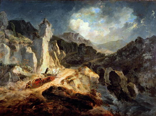 Phaeton in a Thunderstorm, 1798 (oil on canvas) from Julius Caesar Ibbetson