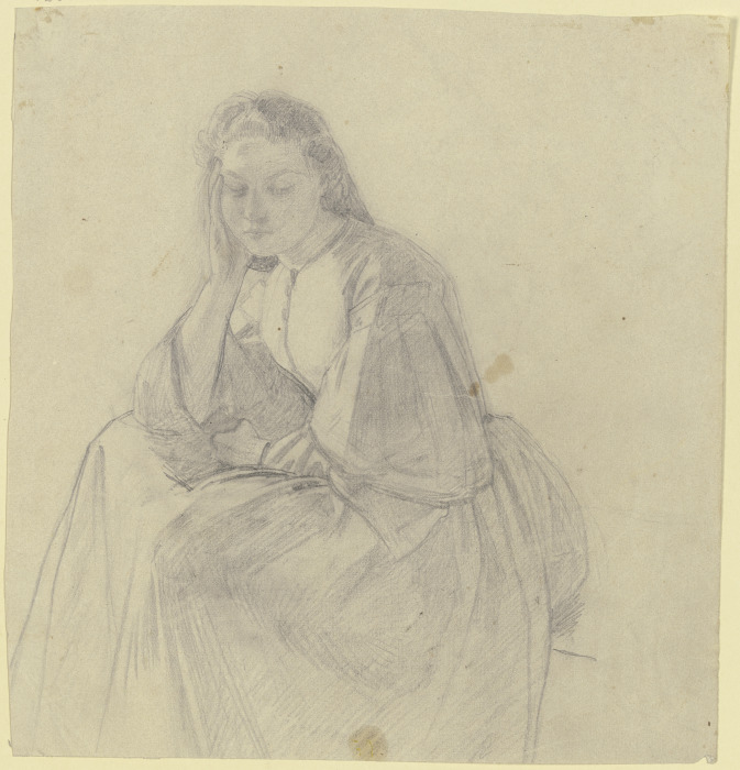 Sitting girl from Julius Hamel