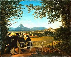 Aussicht vom Gaisberg auf Salzburg
