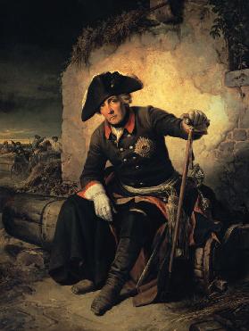 Friedrich II. after the battle of Kolin