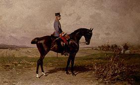 Emperor Franz Josef I. of Austria to horse