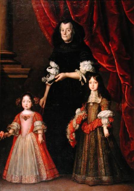 Ferdinando II (1610-70) Grand Duke of Tuscany and Maria Ludovica de' Medici with the Governess from Justus Susterman
