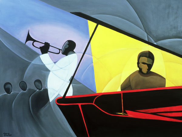 Hot and Cool Jazz, 2004 (oil & acrylic on canvas)  from Kaaria  Mucherera