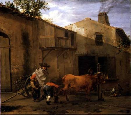 A Smith Shoeing an Ox from Karel Dujardin