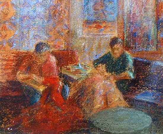 Carpet Factory in Morocco, 2000 (pastel on paper)  from Karen  Armitage