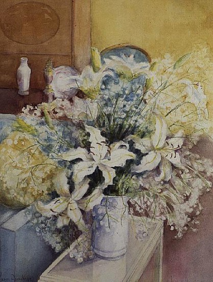 Lilies and Gypsophilia  from Karen  Armitage