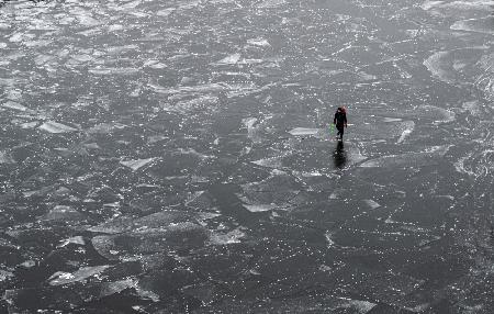 Walking on frozen lakes