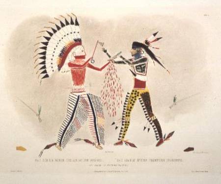 Facsimile of an Indian Painting, plate 22 from volume 2 of `Travels in the Interior of North America from Karl Bodmer