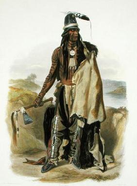 Abdih Hiddisch, a Minitarre Chief, plate 24 from Volume 2 of 'Travels in the Interior of North Ameri