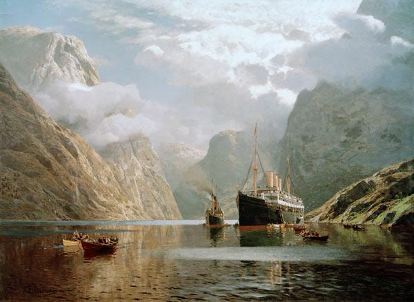 Die Auguste Victoria im Naeröfjord