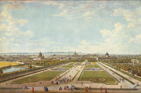Vienna , View from Upper Belvedere from Karl Schütz