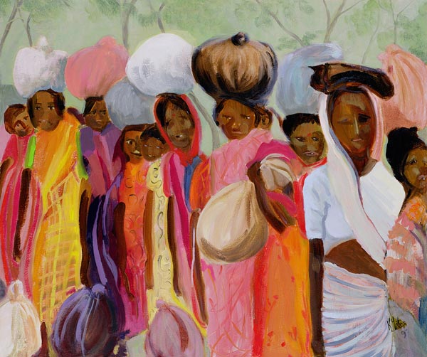 Weighing the Tea (oil on canvas)  from Kate  Yates