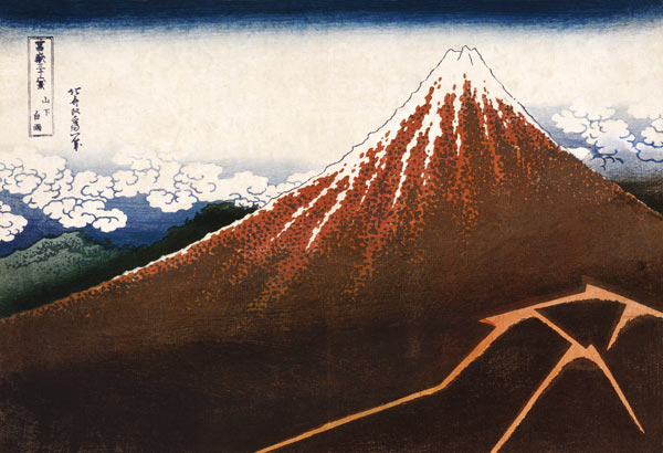 Rainstorm Beneath The Summit (The Black Fuji), From The Series ''Thirty-Six Views Of Mount Fuji'' from Katsushika Hokusai