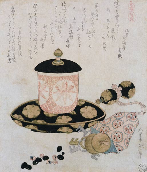 A Pot of Tea and Keys from Katsushika Hokusai