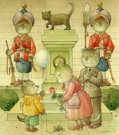Monument to Cat, 2006 (w/c on paper)  from  Kestutis  Kasparavicius