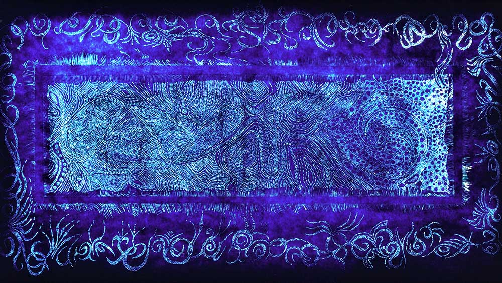Carpet in blue from Klaus Wortmann