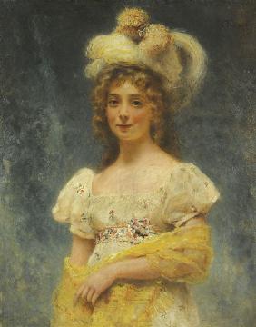 Portrait of a Lady in a Yellow Shawl