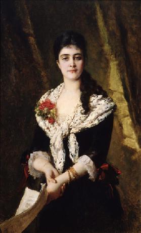 Portrait of the singer A. Panaeva-Kartseva as Tatyana in the opera Eugene Onegin by P. Tchaikovsky