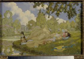 Sleeping Woman in a Park