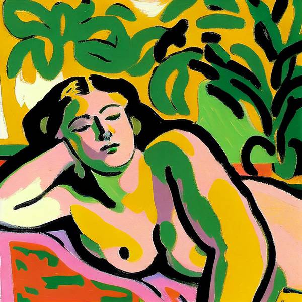 Sleeping woman - inspired by Matisse from Kunskopie Kunstkopie
