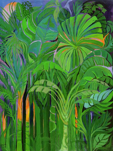 Rain Forest, Malaysia, 1990 (acrylic on canvas)  from Laila  Shawa