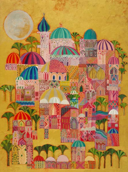 The Golden City, 1993-94 (acrylic on canvas)  from Laila  Shawa