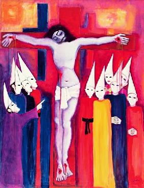 Christ and the Politicians, 2000 (acrylic on canvas) 