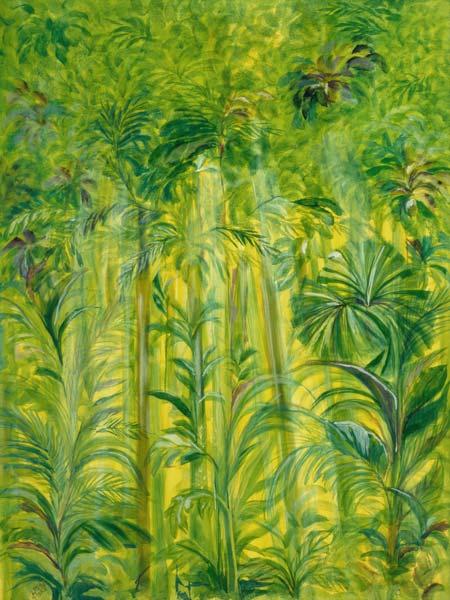 Rain Forest, Malaysia, 1990 (acrylic on canvas) 