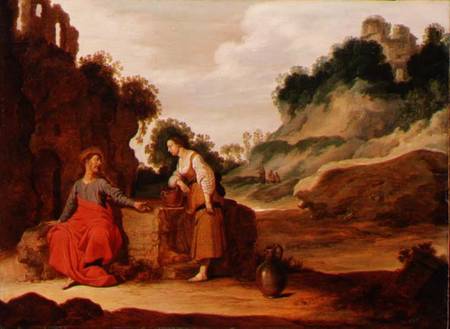 Christ and the woman of Samaria from Lambert Jacobsz or Jacobs