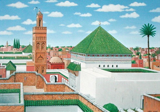 Rooftops, Marrakech, 1998 (acrylic on linen)  from Larry  Smart